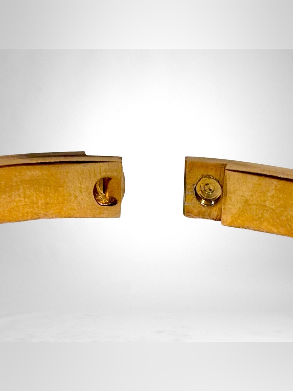 Stainless Steel Plated In Rose Gold Band Hinged Bracelet - Picture 4 of 5